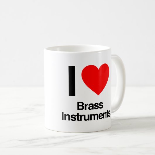 Mug j'aime les instruments en laiton (Devant droit)