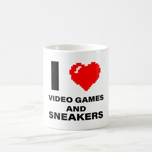 Mug J'aime les jeux vidéo et les baskets (Centre)