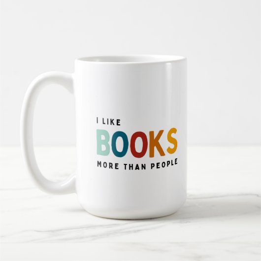 Mug J'aime les livres plus que les gens (Gauche)