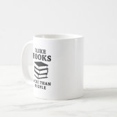 Mug J'Aime Les Livres Plus Que Les Gens (Devant gauche)