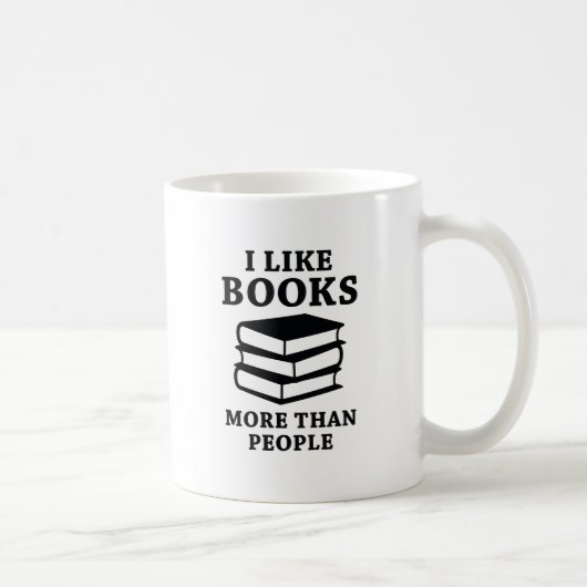 Mug J'Aime Les Livres Plus Que Les Gens (Droite)