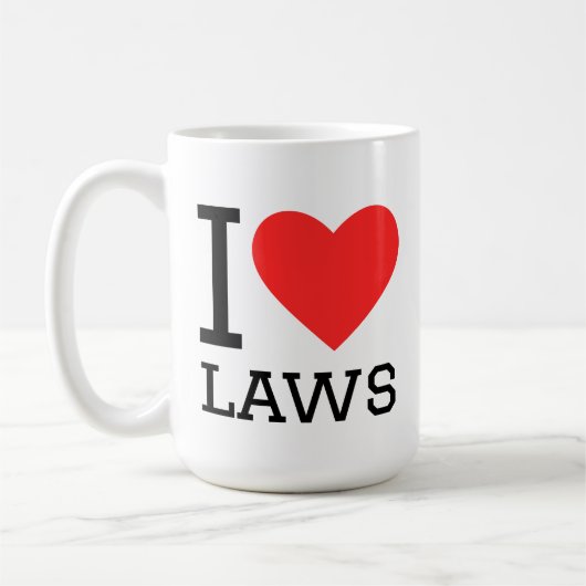 Mug J'aime les lois (Gauche)