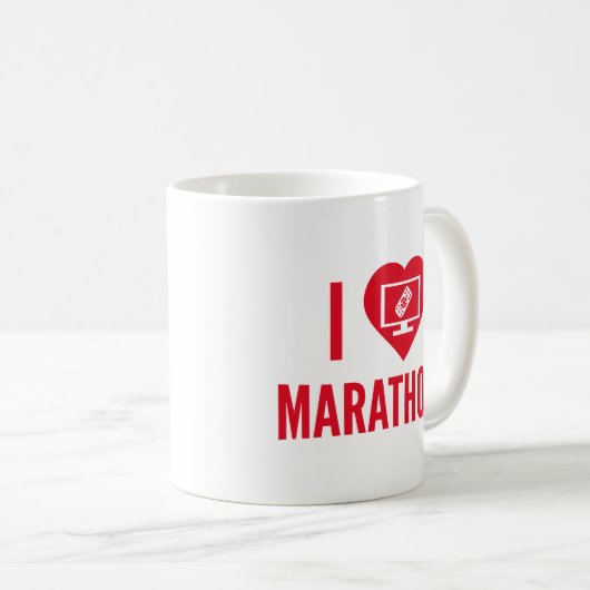 Mug J'aime les marathons (Devant droit)