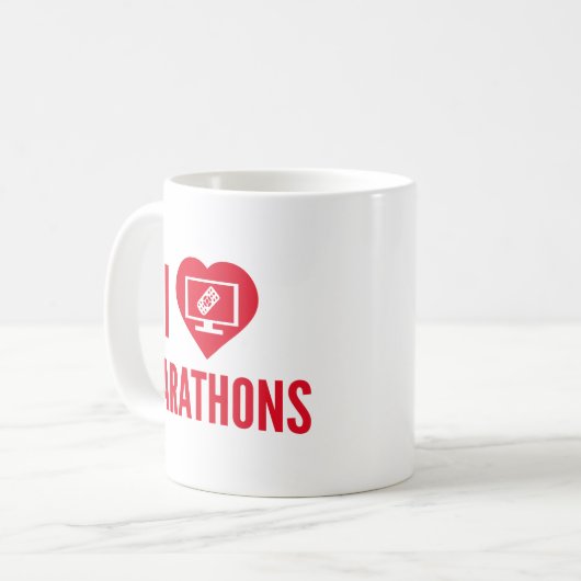 Mug J'aime les marathons (Devant gauche)
