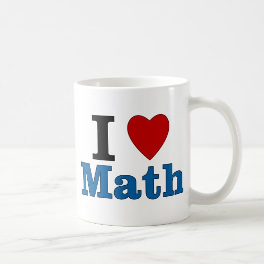 Mug J'aime les maths (Droite)