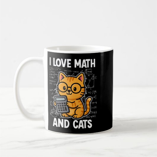 Mug J'aime les maths et les chats (Gauche)