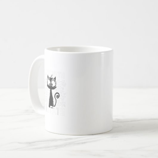 Mug J'Aime Les Maths Et Les Chats Noir Chat Drôle Dire (Devant gauche)
