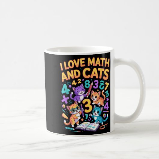 Mug J'aime les maths et les chats Professeur Élève (Droite)