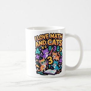 Mug J'aime les maths et les chats Professeur Élève
