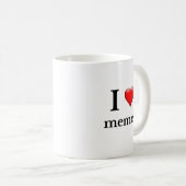 Mug J'aime les mèmes (Devant droit)