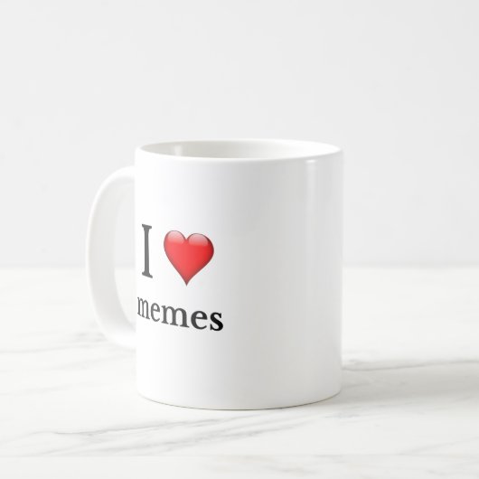 Mug J'aime les mèmes (Devant gauche)