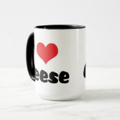 Mug J'aime les oies à cœur (Devant gauche)