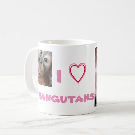Mug J'aime les Orangutans (Devant gauche)