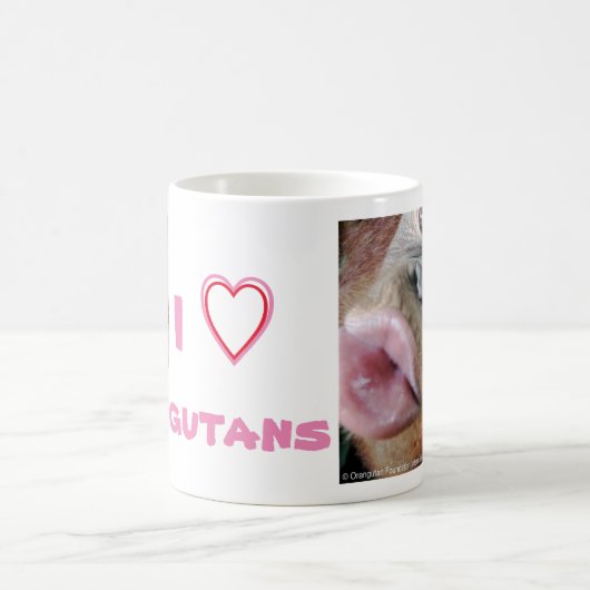 Mug J'aime les Orangutans (Centre)
