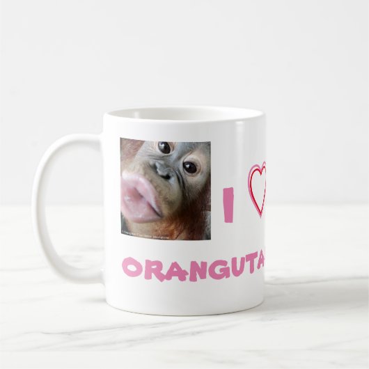 Mug J'aime les Orangutans (Gauche)