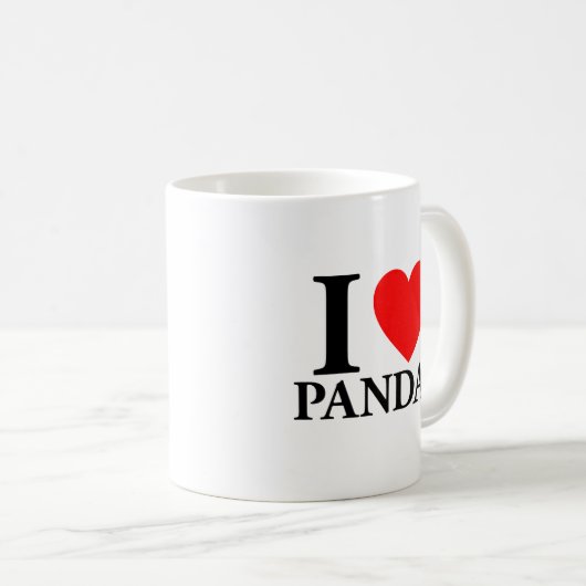 Mug J'aime les pandas (Devant droit)