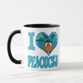 Mug J'aime les paons (Gauche)