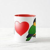 Mug J'aime les perroquets à tête noire (Centre)
