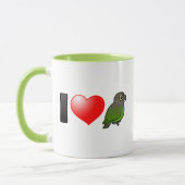 Mug J'aime les perroquets Brun-dirigés (Gauche)