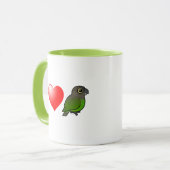 Mug J'aime les perroquets Brun-dirigés (Devant gauche)