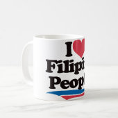 Mug J'aime les personnes philippines (Devant gauche)