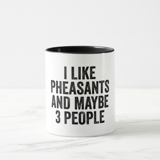 Mug J'Aime Les Phéasateurs Et Peut-Être 3 Personnes (Centre)