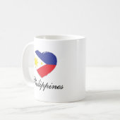 Mug J'aime les Philippines avec le coeur de drapeau (Devant gauche)