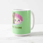 Mug J'Aime Les Phrases Drôle Du Sushi (Devant droit)