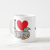 Mug J'aime les pigeons (Devant gauche)