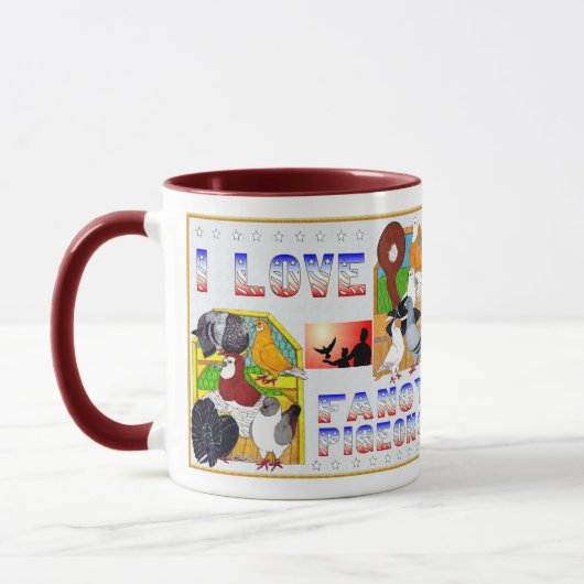 Mug J'Aime Les Pigeons Fancy ! (Gauche)