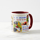 Mug J'Aime Les Pigeons Fancy ! (Devant droit)