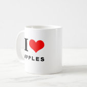 Mug J'aime les pommes (Devant gauche)