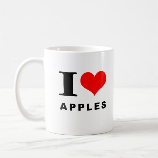 Mug J'aime les pommes (Gauche)