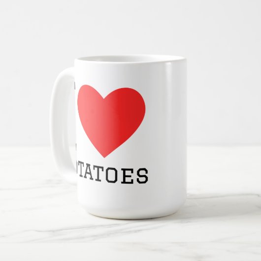 Mug j'aime les pommes de terre (Devant gauche)