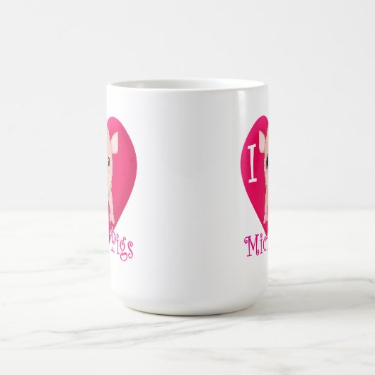Mug J'aime les porcs micro (Centre)