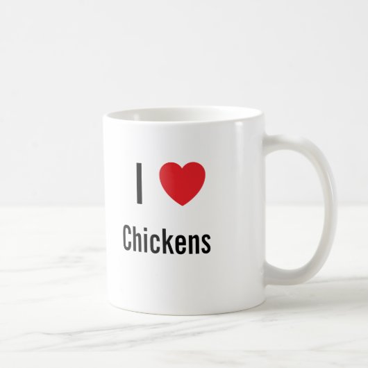 Mug J'aime les poulets (Droite)