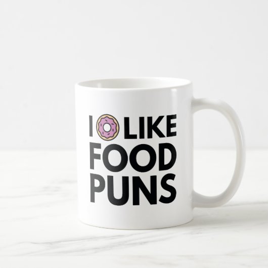 Mug J'Aime Les Puns À Nourriture (Droite)