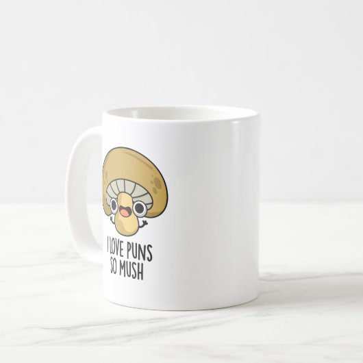 Mug J'Aime Les Puns Si Mush Funny Mushroom Pun (Devant gauche)