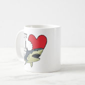 Mug J'aime les requins (Devant gauche)
