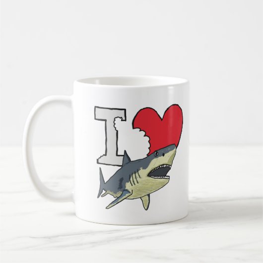 Mug J'aime les requins (Gauche)