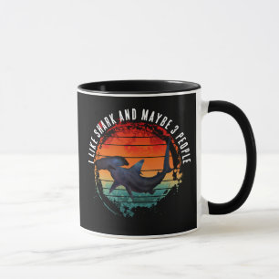 MUG J'AIME LES REQUINS ET PEUT-ÊTRE 3 PERSONNES