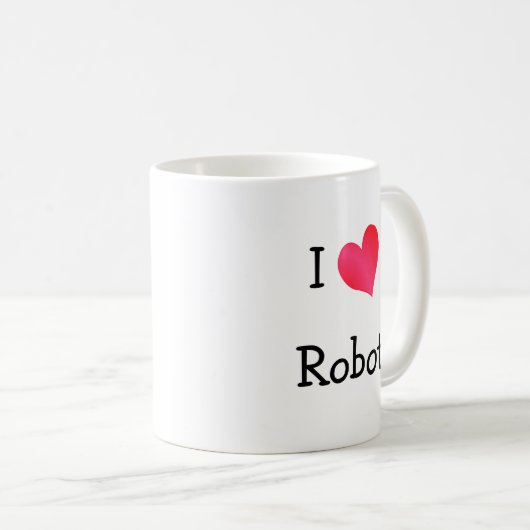 Mug J'aime les robots (Devant droit)
