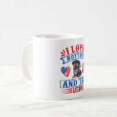 Mug J'aime les Rotties et les USA (Devant gauche)