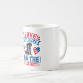 Mug J'aime les Rottweilers et les USA (Devant droit)