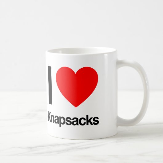 Mug j'aime les sacs à dos (Droite)