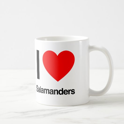 Mug j'aime les salamandres (Droite)