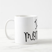 Mug J'aime les singes, typographie manuscrite mignonne (Gauche)