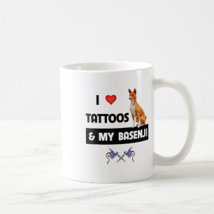 Mug J'Aime Les Tatouages Et Mon Chien Basenji Tatouer 