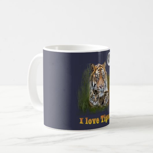 Mug J'aime les tigres (Devant gauche)