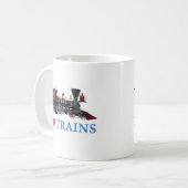 Mug J'aime les trains (Devant gauche)